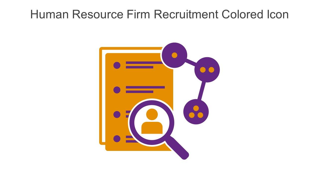 Human Resource Firm Recruitment Colored Icon In Powerpoint Pptx Png And Editable Eps Format