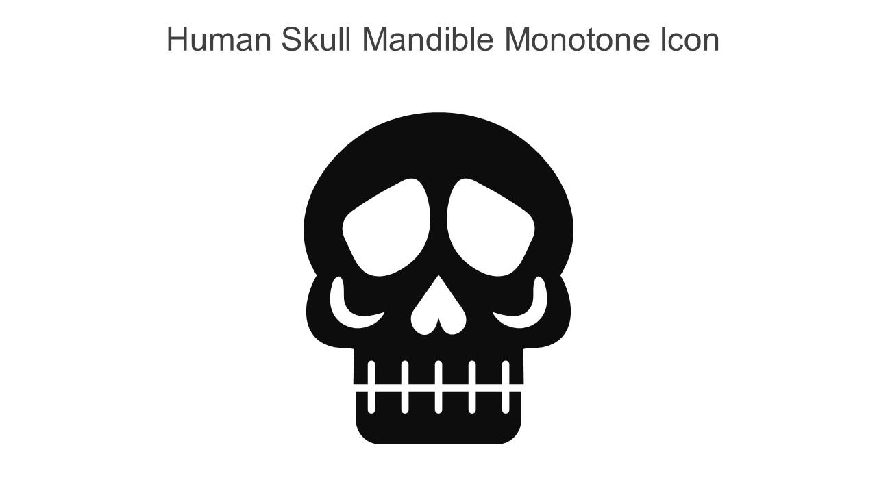 Human Skull Mandible Monotone Icon In Powerpoint Pptx Png And Editable Eps Format
