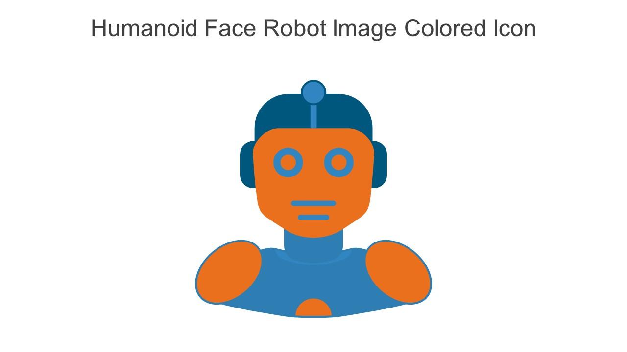 Humanoid Face Robot Image Colored Icon In Powerpoint Pptx Png And Editable Eps Format