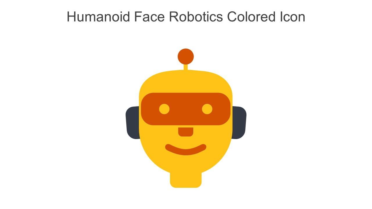 Humanoid Face Robotics Colored Icon In Powerpoint Pptx Png And Editable Eps Format