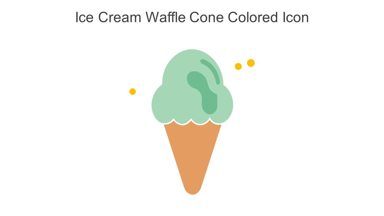Ice Cream Waffle Cone Colored Icons In Powerpoint Pptx Png And Editable Eps Format