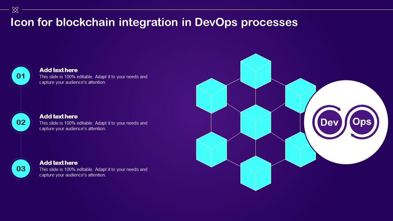 Icon For Blockchain Integration In Devops Processes