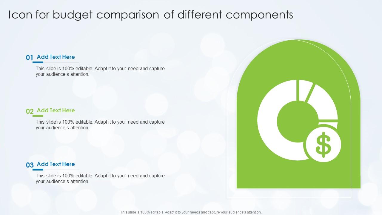 Icon For Budget Comparison Of Different Components