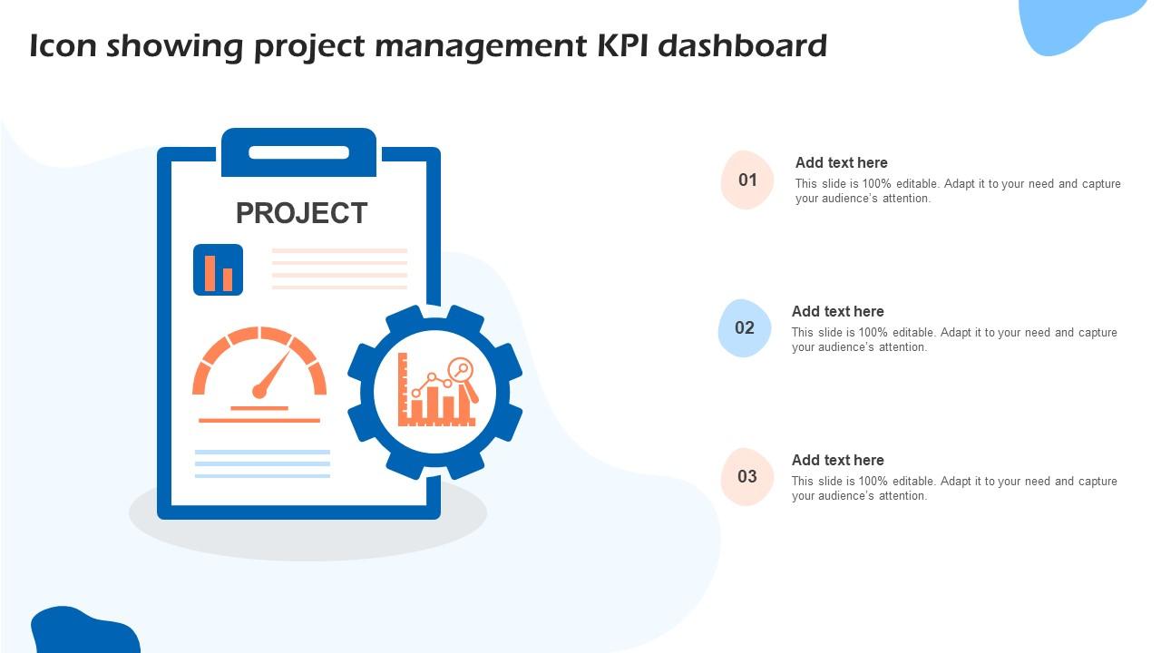 Icon Showing Project Management KPI Dashboard