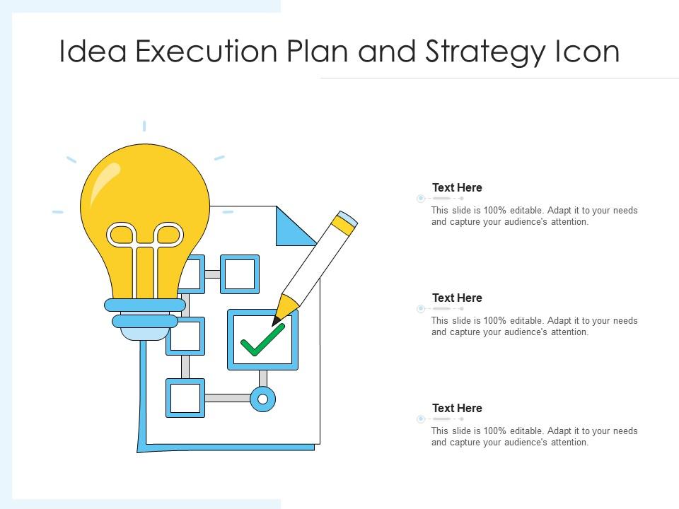Idea execution plan and strategy icon
