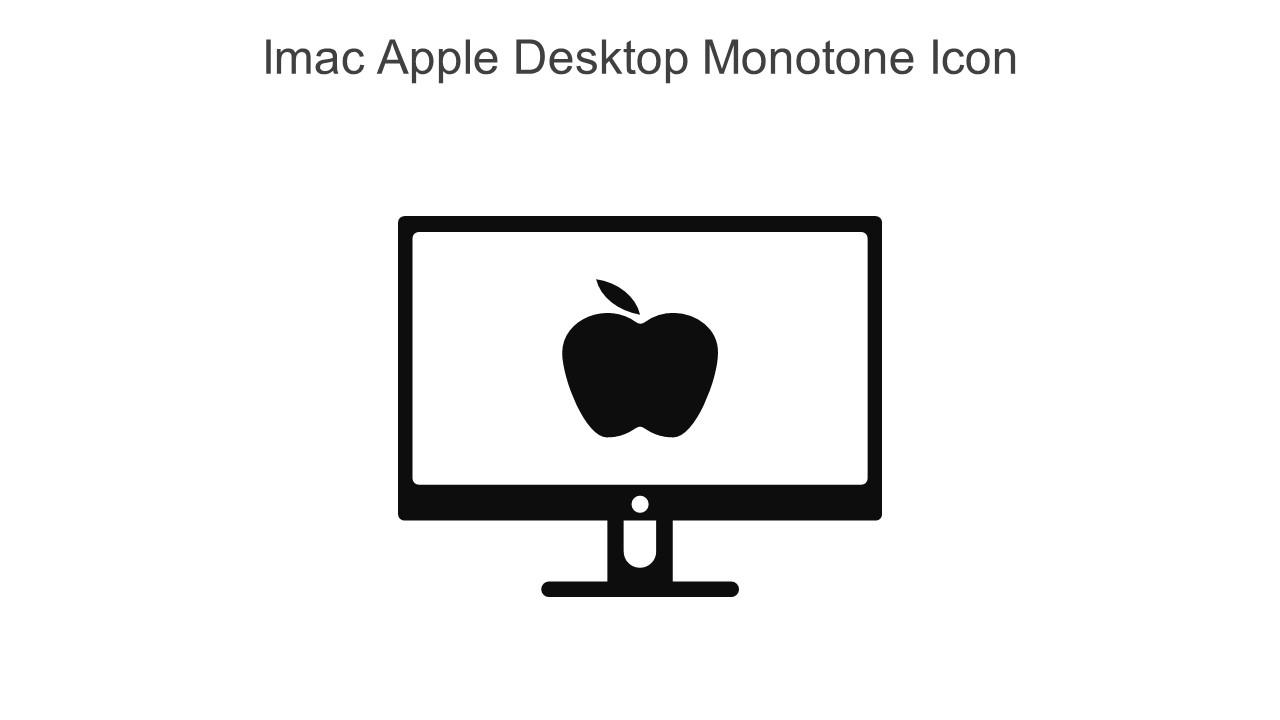 Imac Apple Desktop Monotone Icon In Powerpoint Pptx Png And Editable Eps Format