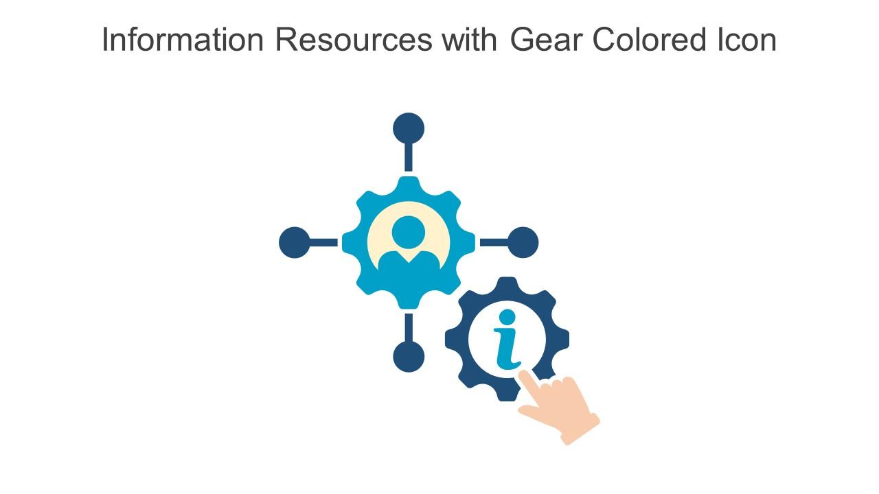 Information Resources With Gear Colored Icon In Powerpoint Pptx Png And Editable Eps Format