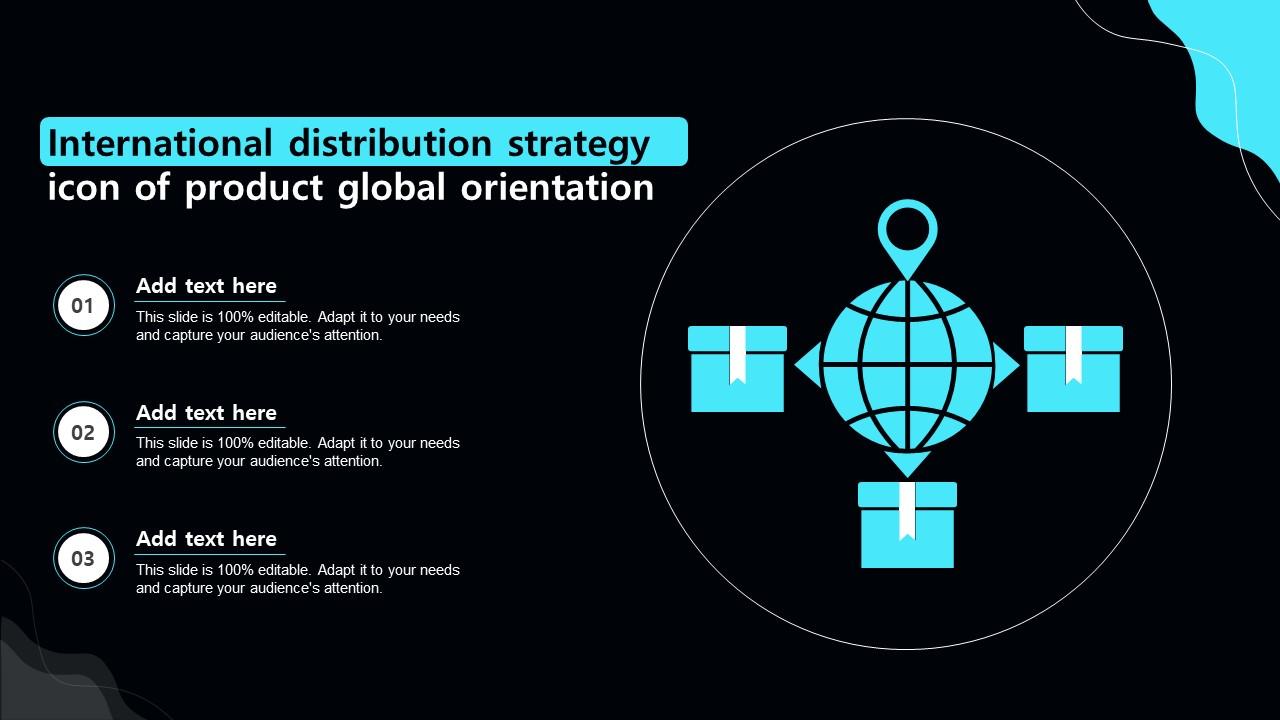 International Distribution Strategy Icon Of Product Global Orientation