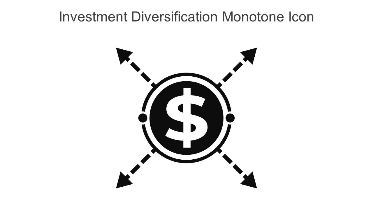 Investment Diversification Monotone Icon In Powerpoint Pptx Png And Editable Eps Format