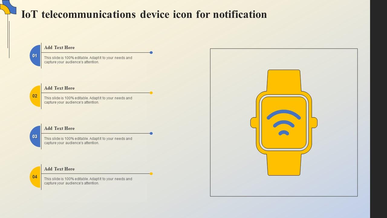 IoT Telecommunications Device Icon For Notification