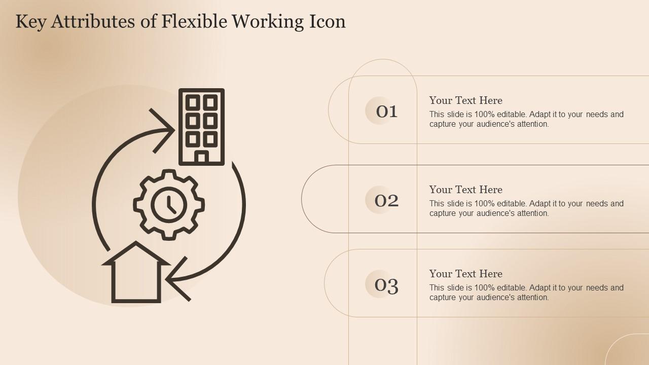 Key Attributes Of Flexible Working Icon