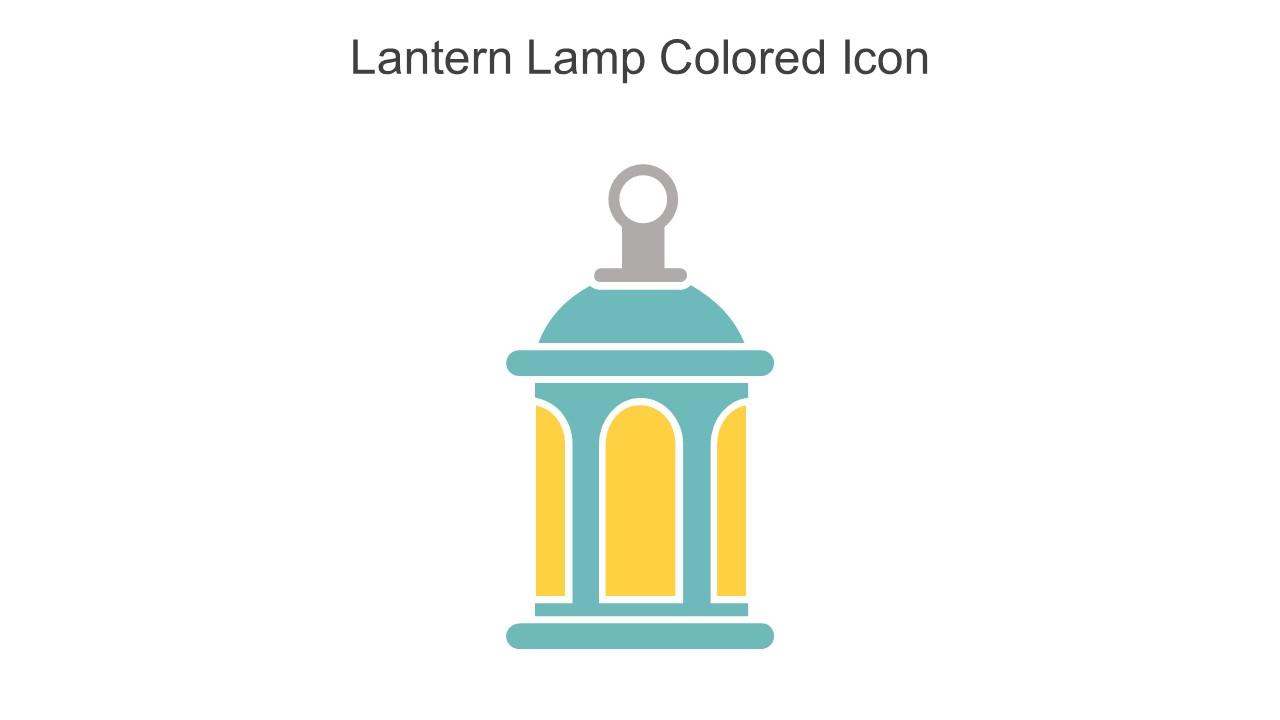 Lantern Lamp Colored Icon In Powerpoint Pptx Png And Editable Eps Format