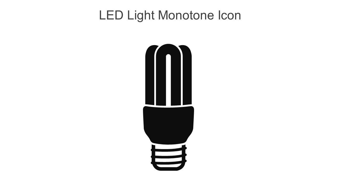LED Light Monotone Icon In Powerpoint Pptx Png And Editable Eps Format