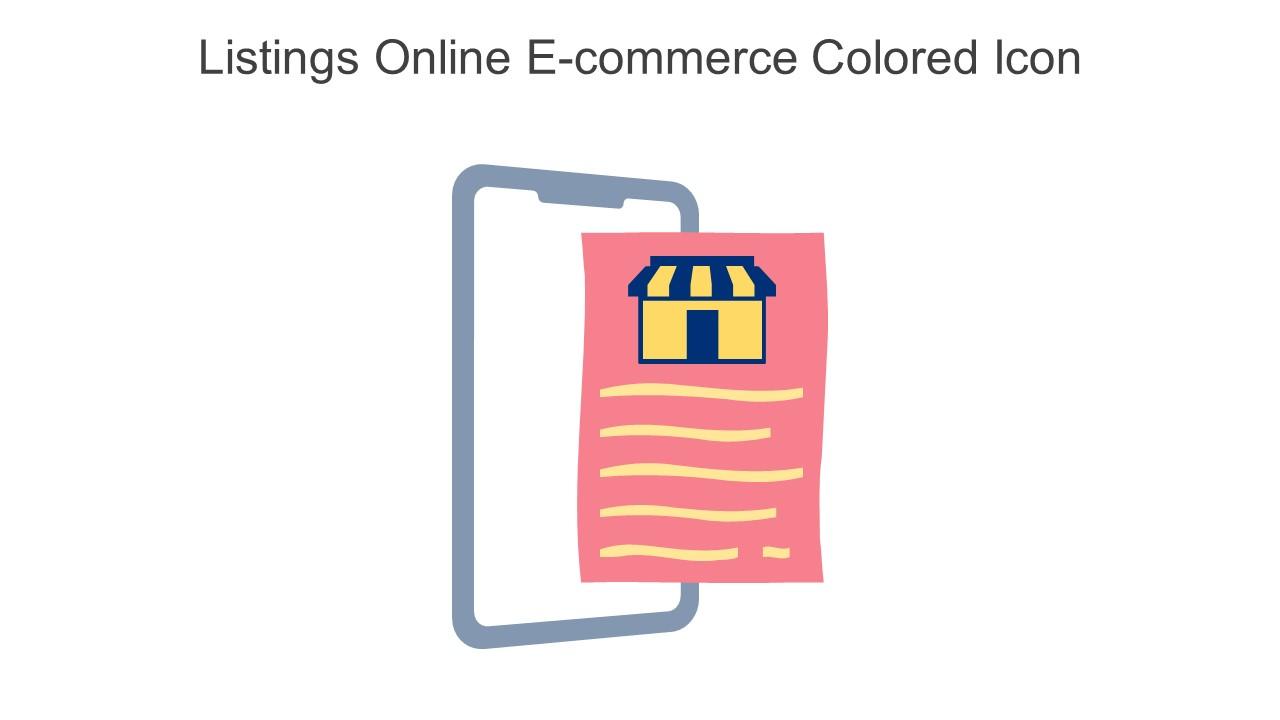 Listings Online E Commerce Colored Icon In Powerpoint Pptx Png And Editable Eps Format