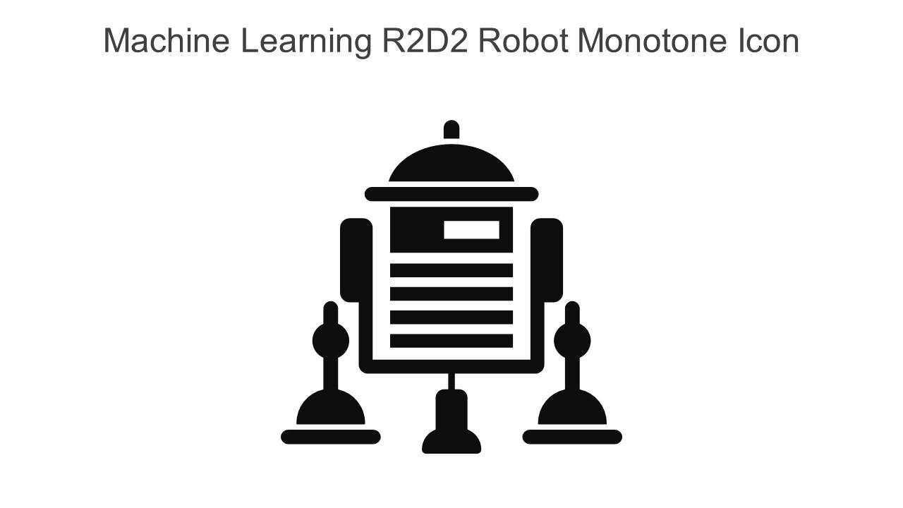 Machine Learning R2D2 Robot Monotone Icon In Powerpoint Pptx Png And Editable Eps Format