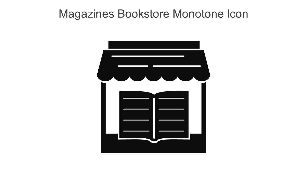 Magazines Bookstore Monotone Icon In Powerpoint Pptx Png And Editable Eps Format