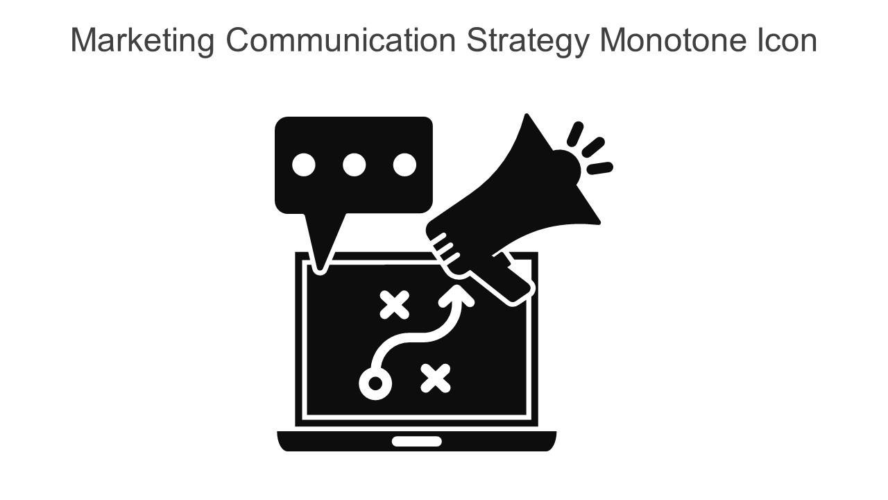 Marketing Communication Strategy Monotone Icon In Powerpoint Pptx Png And Editable Eps Format