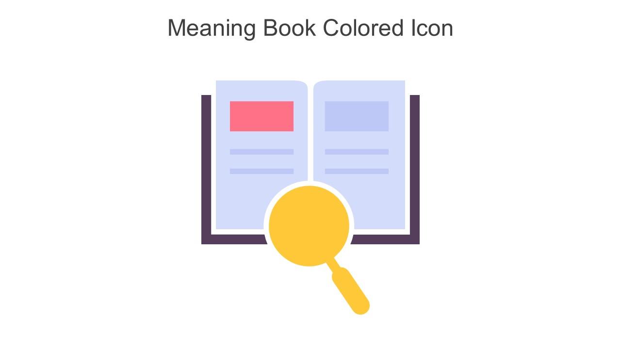 Meaning Book Colored Icon In Powerpoint Pptx Png And Editable Eps Format