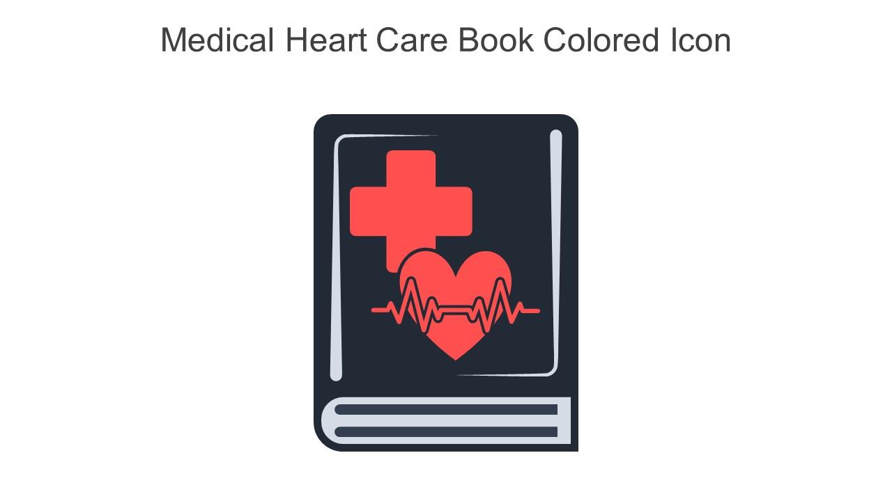Medical Heart Care Book Colored Icon In Powerpoint Pptx Png And Editable Eps Format