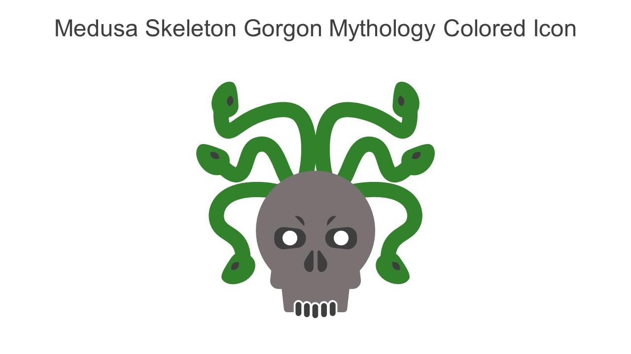 Medusa Skeleton Gorgon Mythology Colored Icon In Powerpoint Pptx Png And Editable Eps Format