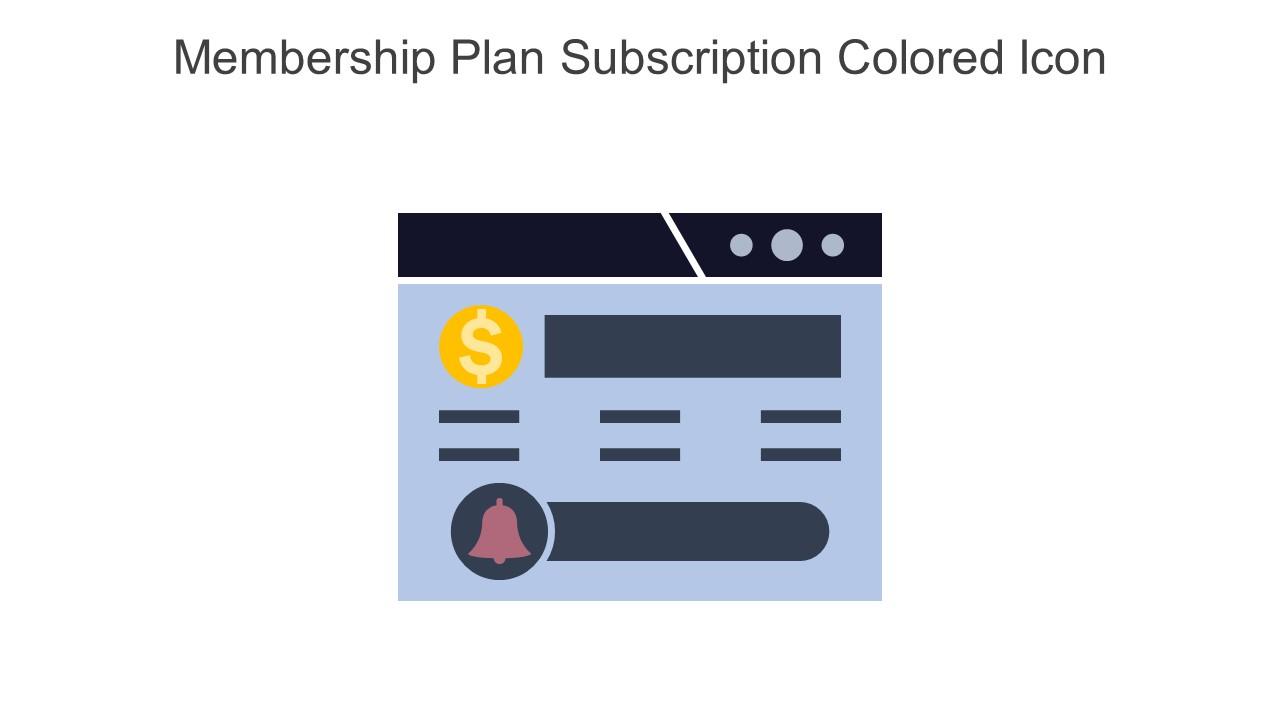 Membership Plan Subscription Colored Icon In Powerpoint Pptx Png And Editable Eps Format