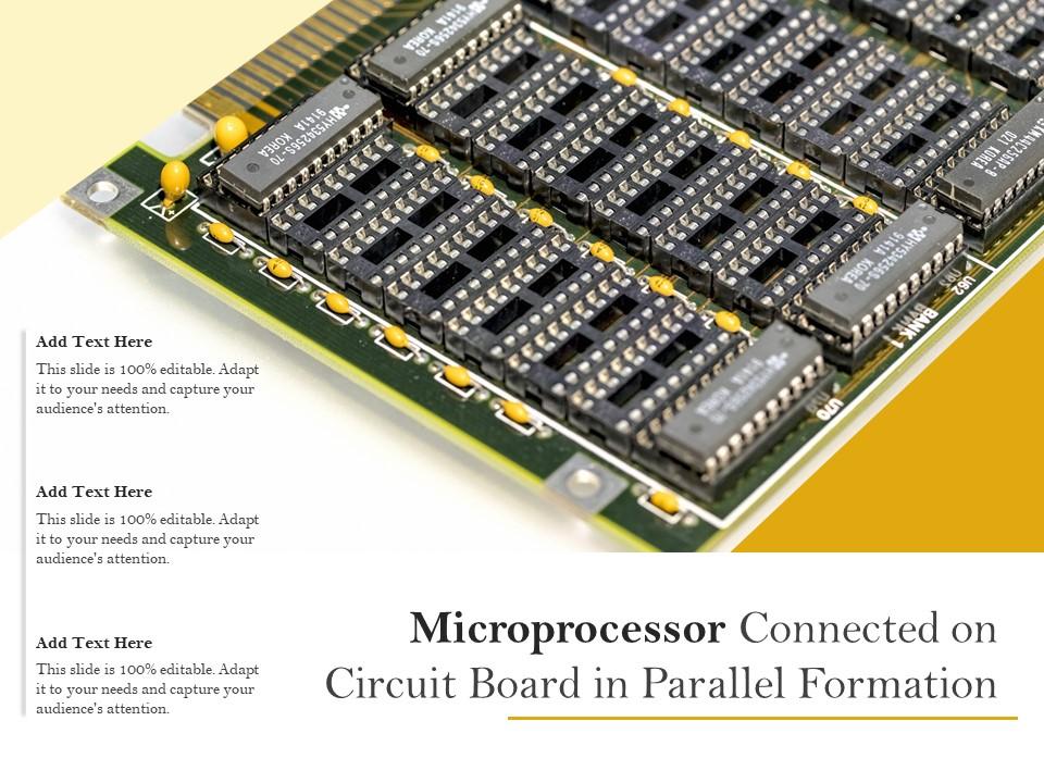 Microprocessor connected on circuit board in parallel formation