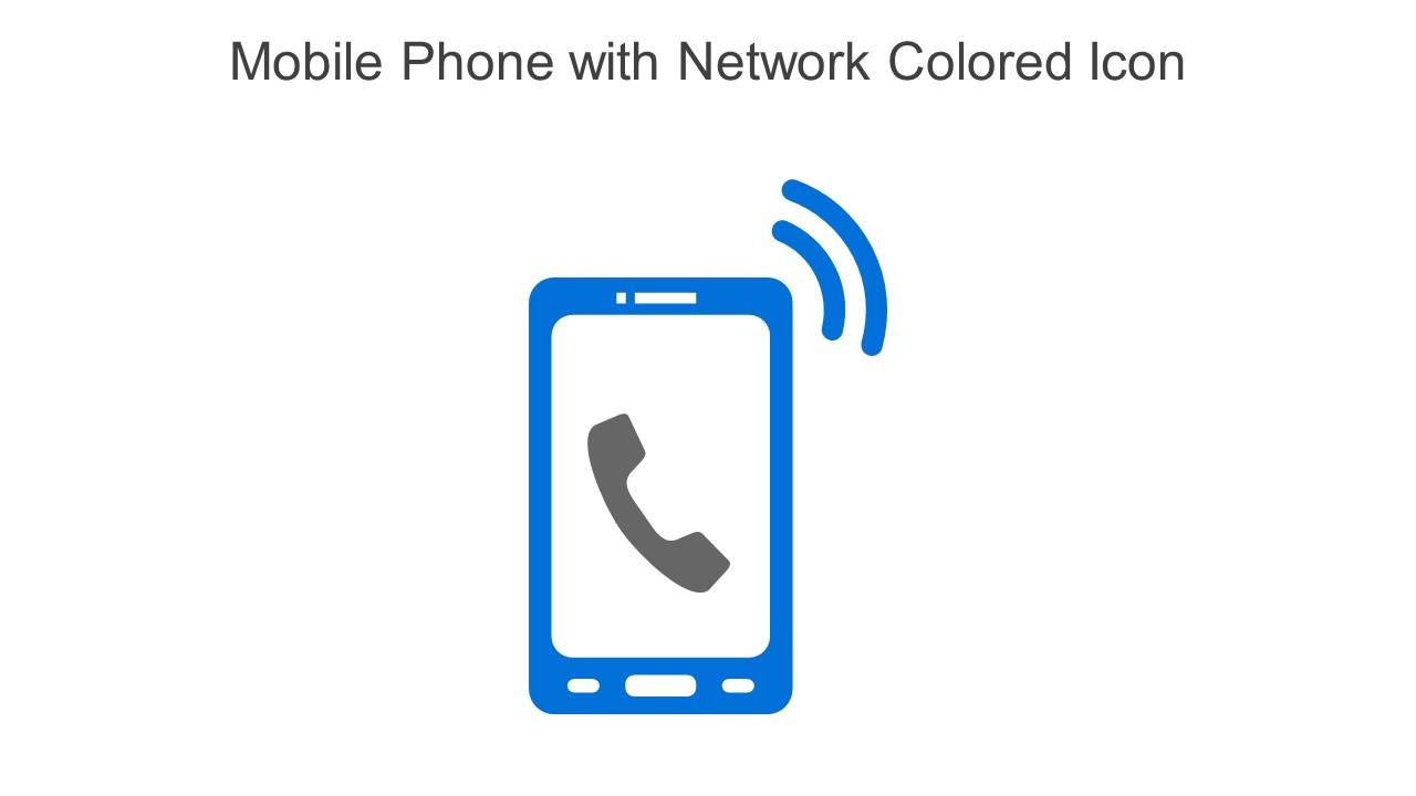 Mobile Phone With Network Colored Icon In Powerpoint Pptx Png And Editable Eps Format