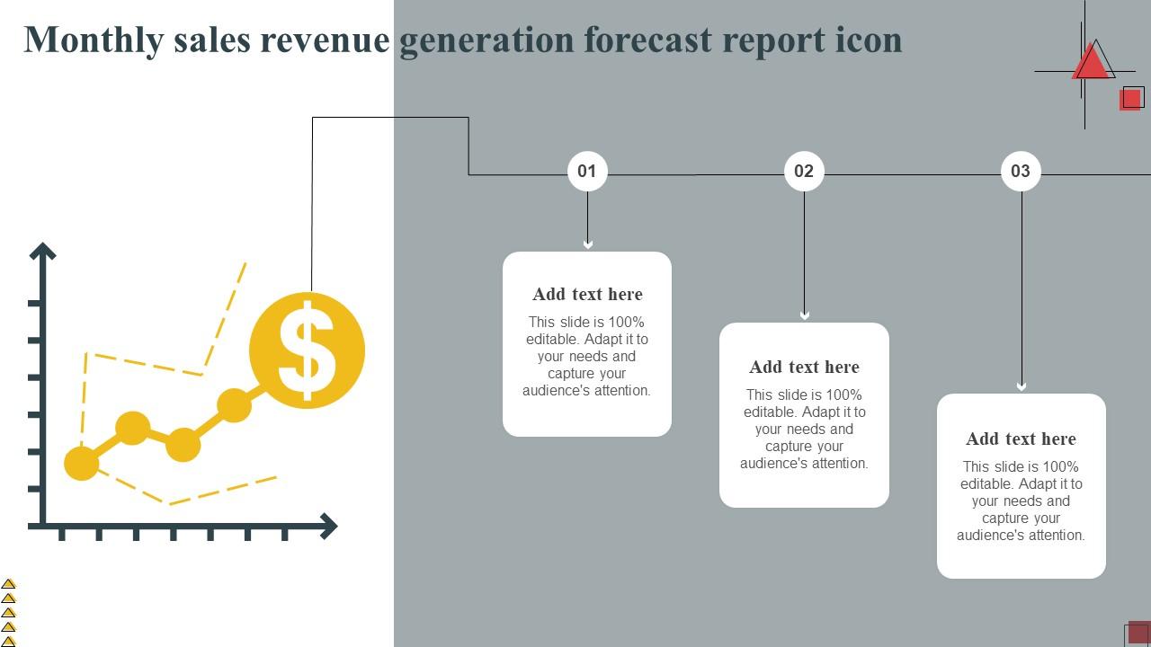 Monthly Sales Revenue Generation Forecast Report Icon