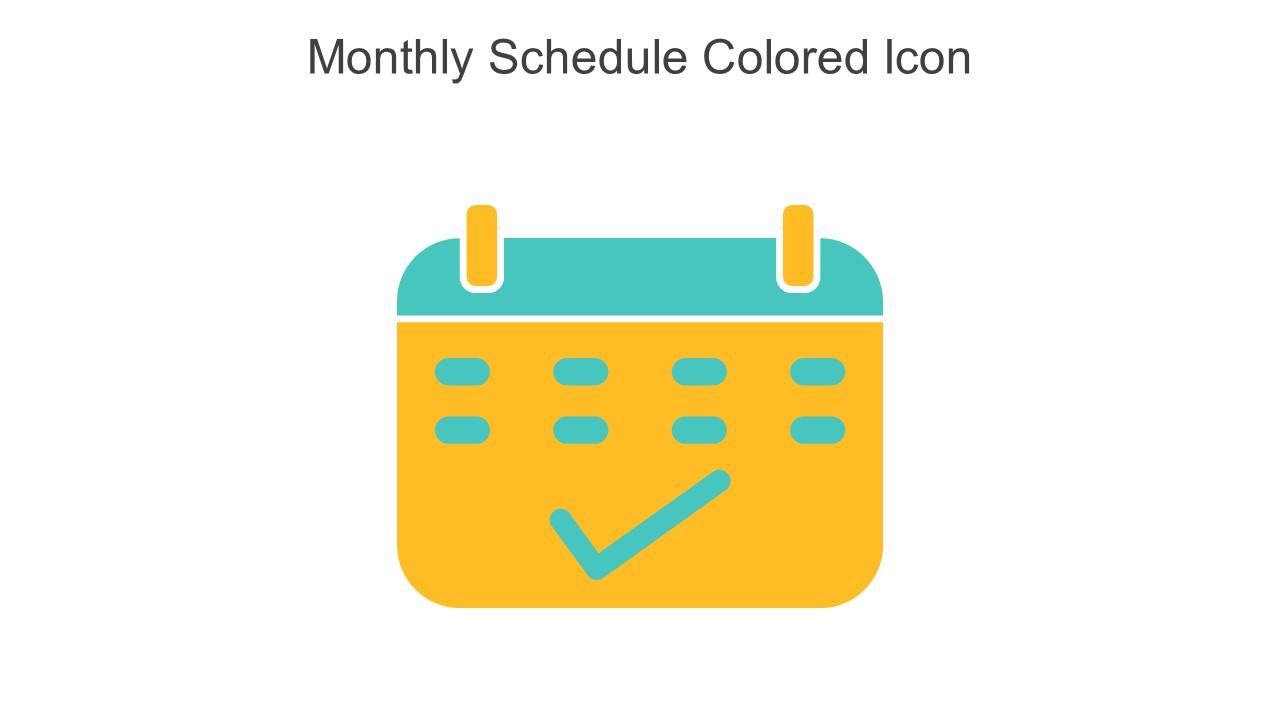 Monthly Schedule Colored Icon In Powerpoint Pptx Png And Editable Eps Format