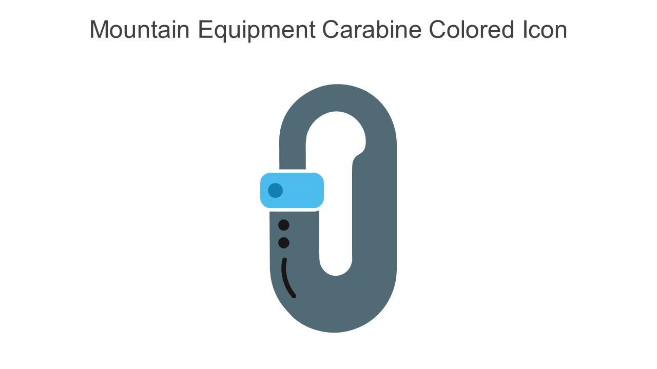 Mountain Equipment Carabine Colored Icon In Powerpoint Pptx Png And Editable Eps Format