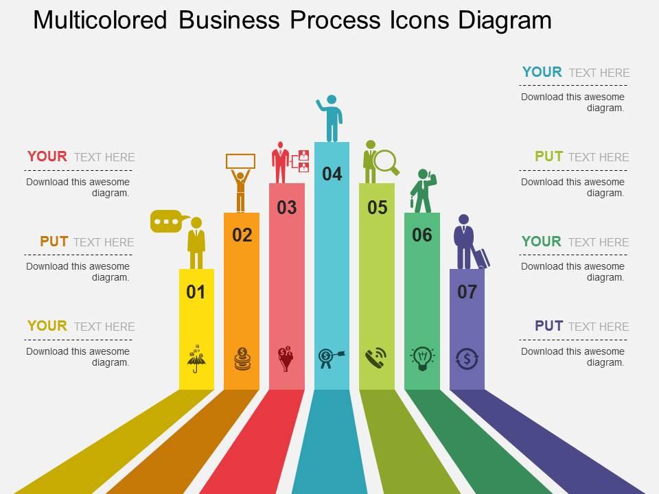 multicolored_business_process_icons_diagram_flat_powerpoint_design_Slide01