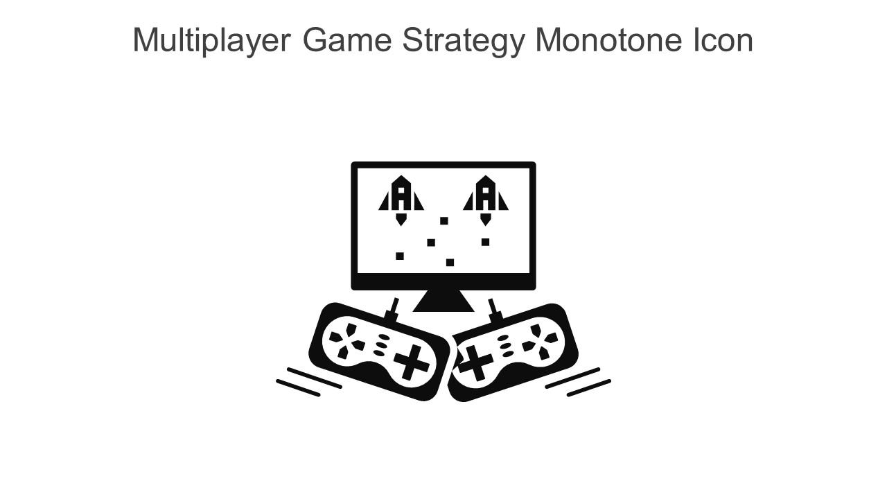 Multiplayer Game Strategy Monotone Icon In Powerpoint Pptx Png And Editable Eps Format