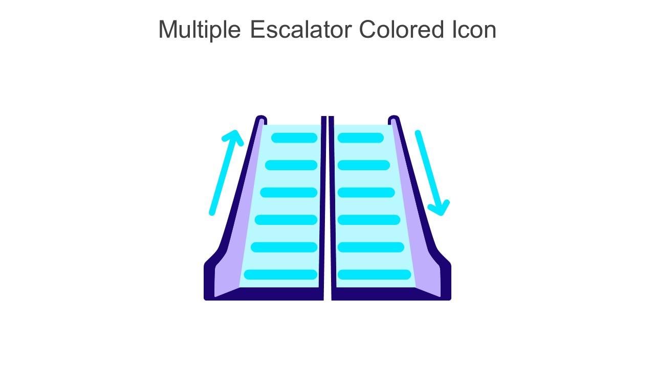 Multiple Escalator Colored Icon In Powerpoint Pptx Png And Editable Eps Format