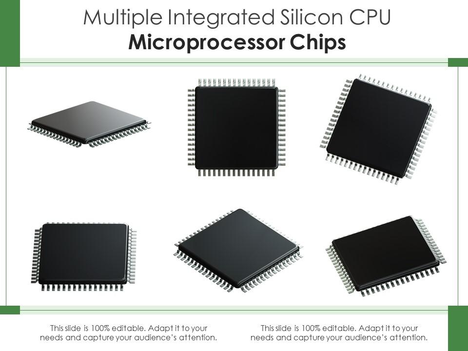 Multiple integrated silicon cpu microprocessor chips