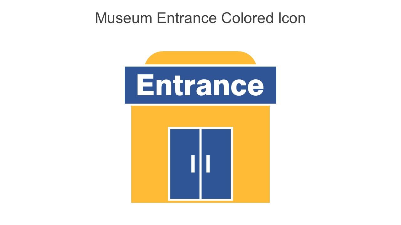 Museum Entrance Colored Icon In Powerpoint Pptx Png And Editable Eps Format