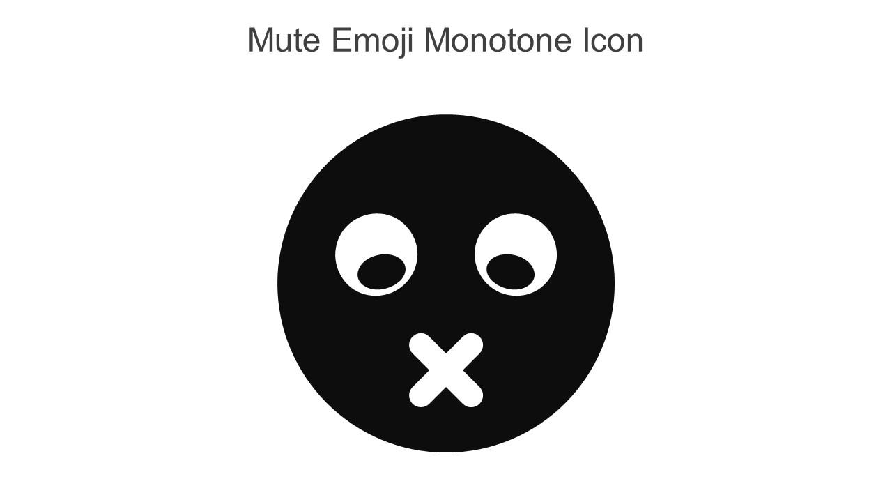 Mute Emoji Monotone Icon In Powerpoint Pptx Png And Editable Eps Format