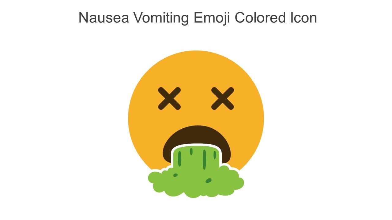 Nausea Vomiting Emoji Colored Icon In Powerpoint Pptx Png And Editable Eps Format