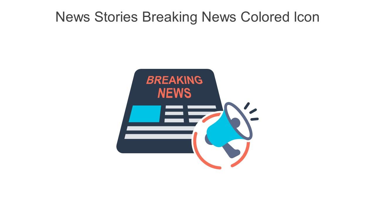 News Stories Breaking News Colored Icon In Powerpoint Pptx Png And Editable Eps Format