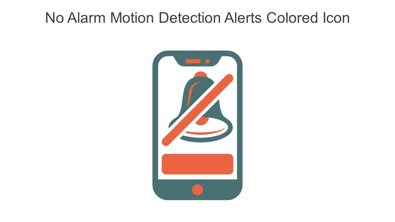 No Alarm Motion Detection Alerts Colored Icon In Powerpoint Pptx Png And Editable Eps Format