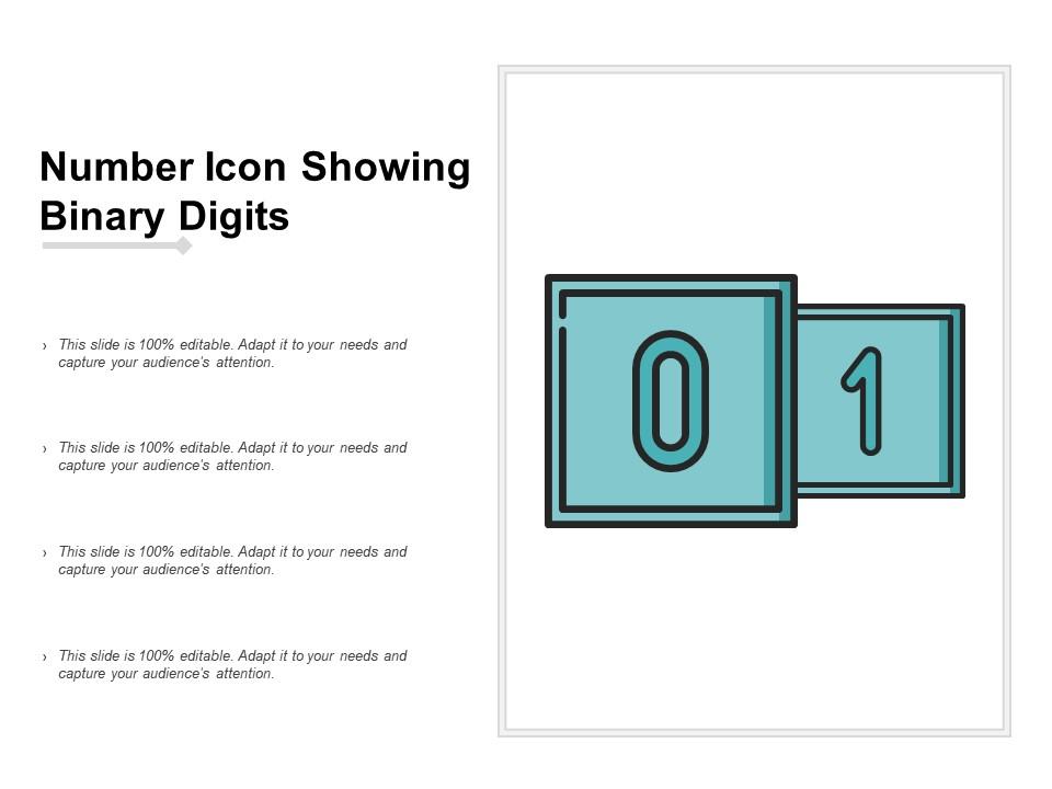 Number icon showing binary digits