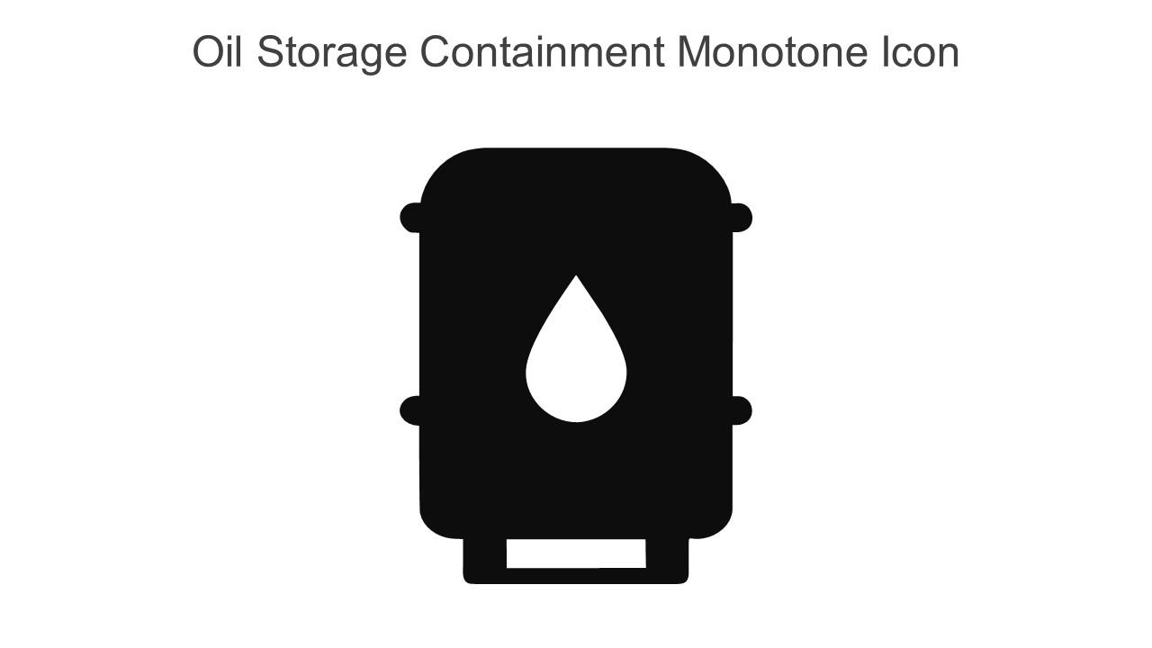 Oil Storage Containment Monotone Icon In Powerpoint Pptx Png And Editable Eps Format