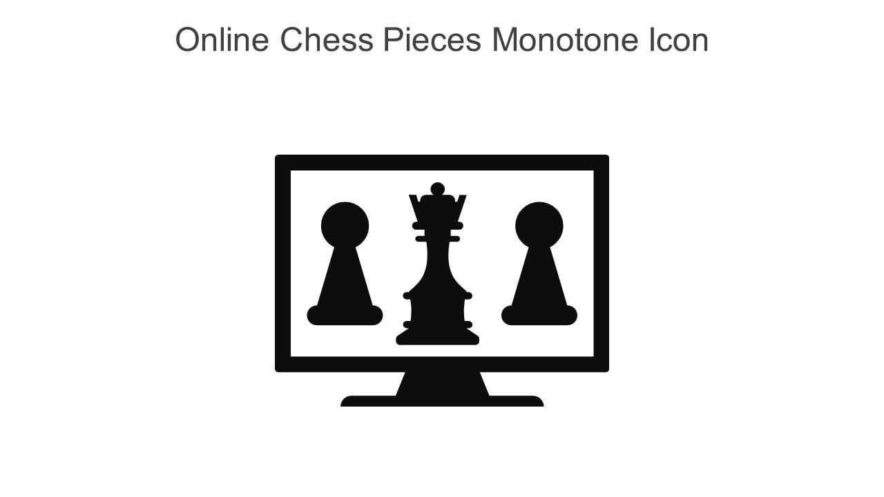 Online Chess Pieces Monotone Icon In Powerpoint Pptx Png And Editable Eps Format