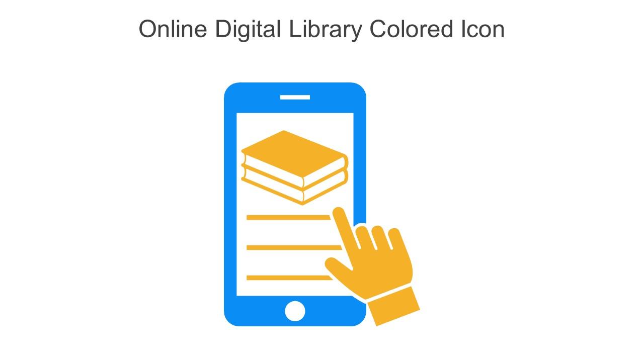 Online Digital Library Colored Icon In Powerpoint Pptx Png And Editable Eps Format