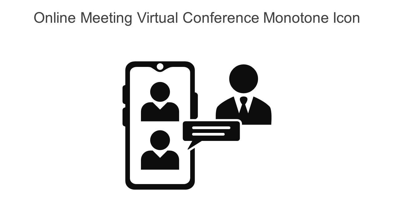 Online Meeting Virtual Conference Monotone Icon In Powerpoint Pptx Png And Editable Eps Format