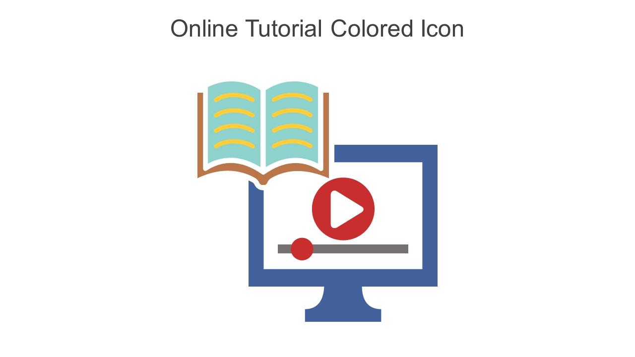 Online Tutorial Colored Icon In Powerpoint Pptx Png And Editable Eps Format