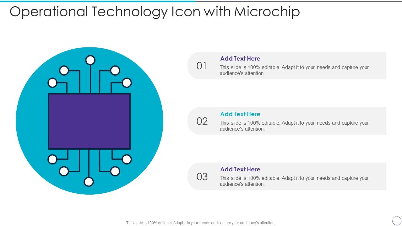 Operational Technology Icon With Microchip