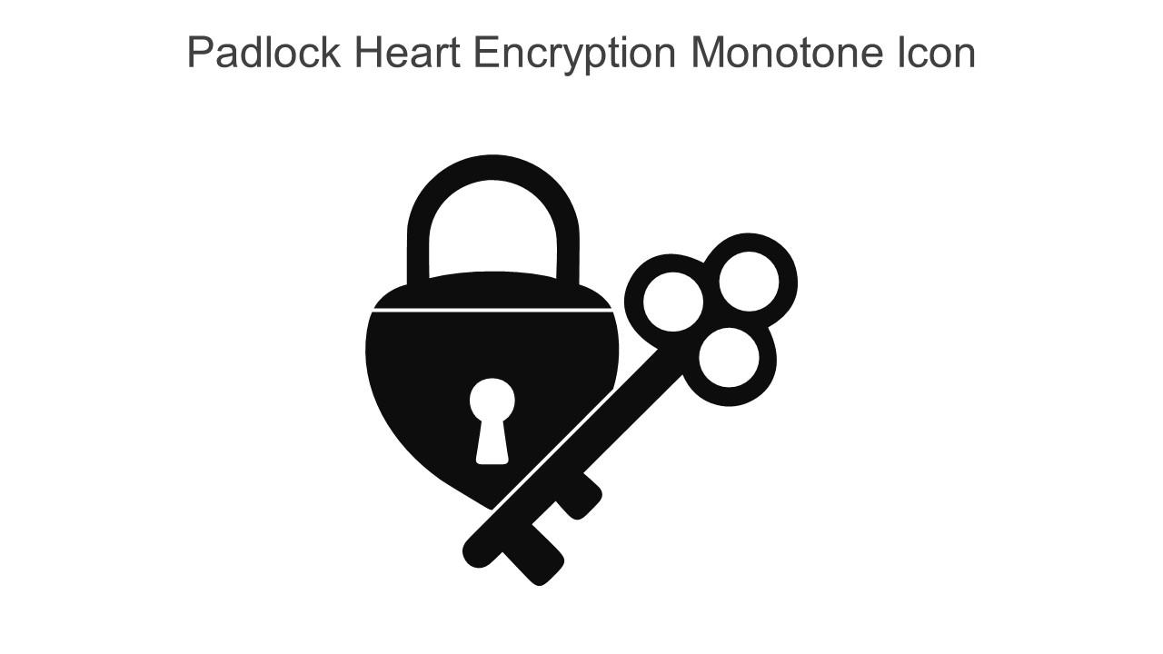 Padlock Heart Encryption Monotone Icon In Powerpoint Pptx Png And Editable Eps Format