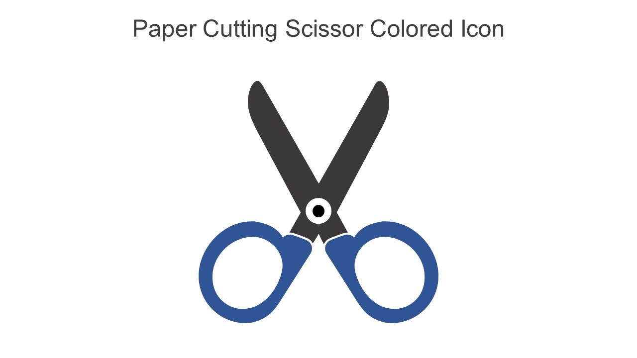 Paper Cutting Scissor Colored Icon In Powerpoint Pptx Png And Editable Eps Format