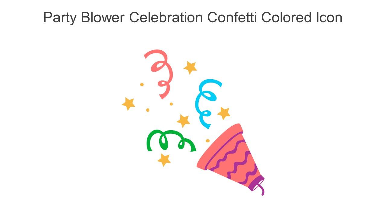 Party Blower Celebration Confetti Colored Icon In Powerpoint Pptx Png And Editable Eps Format