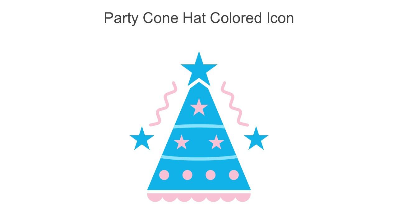 Party Cone Hat Colored Icon In Powerpoint Pptx Png And Editable Eps Format